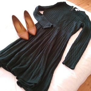 Forest green sweater dress